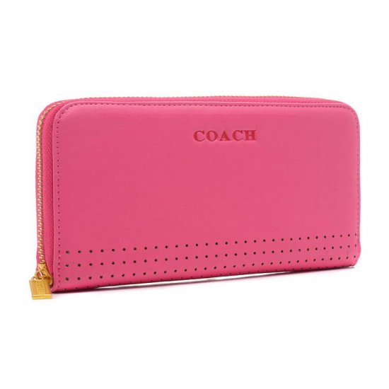 Coach Madison Perforated Large Pink Wallets BVZ | Coach Outlet Canada